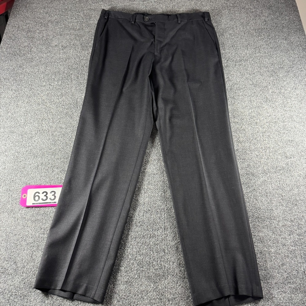 Armani Collezioni Dress Pants Mens 36x32 Black Formal Business Classic Drape.